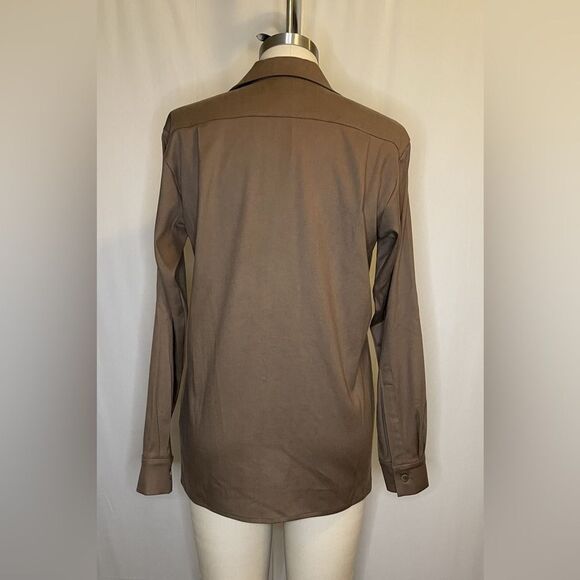 Finicky fox clothing | Doris Women's LS Loop Collar - Brown Size Medium - Picture 4 of 5